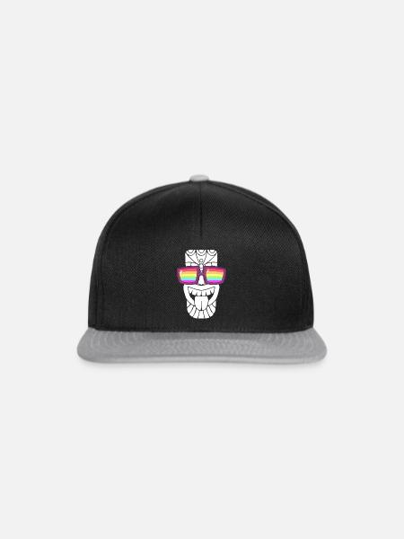 Sonnenbrille mit Regenbogenfahne - Snapback Cap - Schwarz/Grau