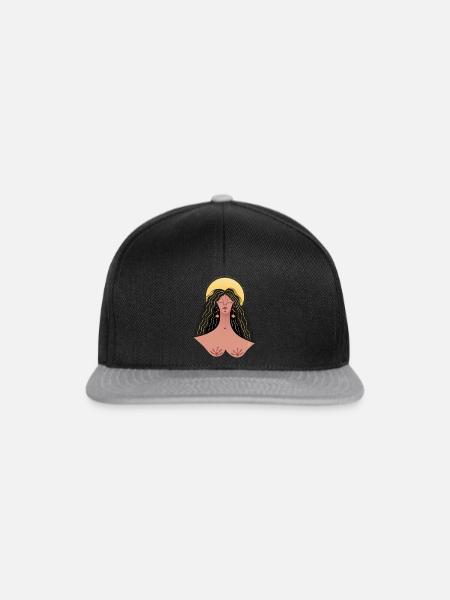 Zufriedene Frau - Snapback Cap - Schwarz/Grau