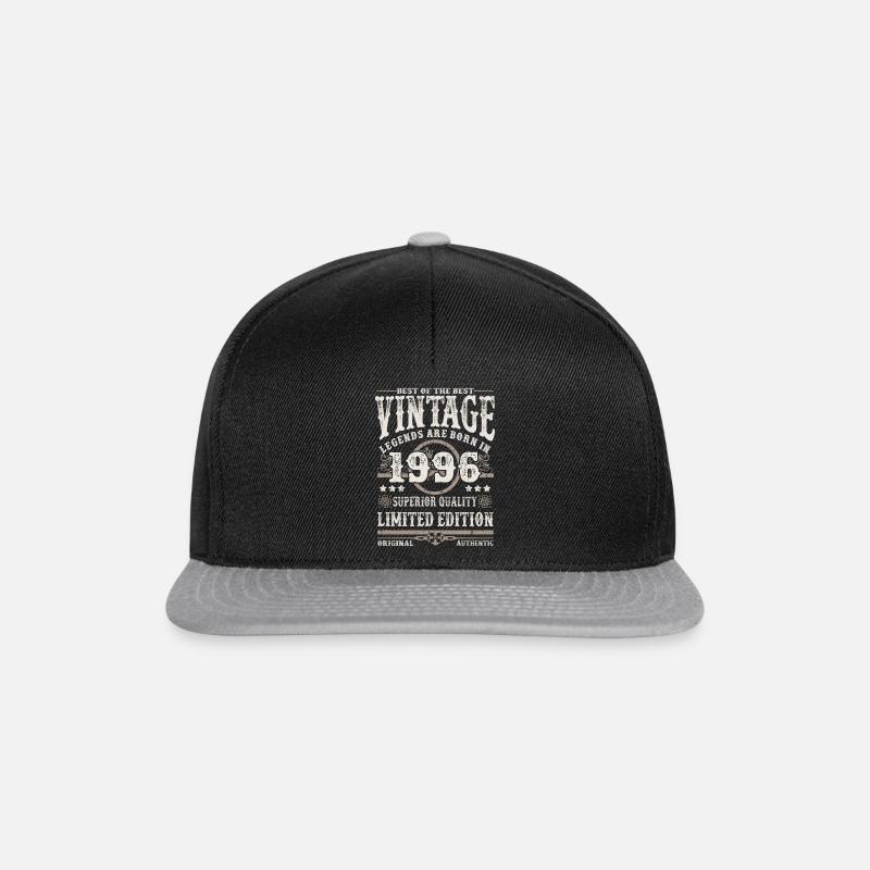 Legends are born in 1996 - Snapback Cap - black/grey