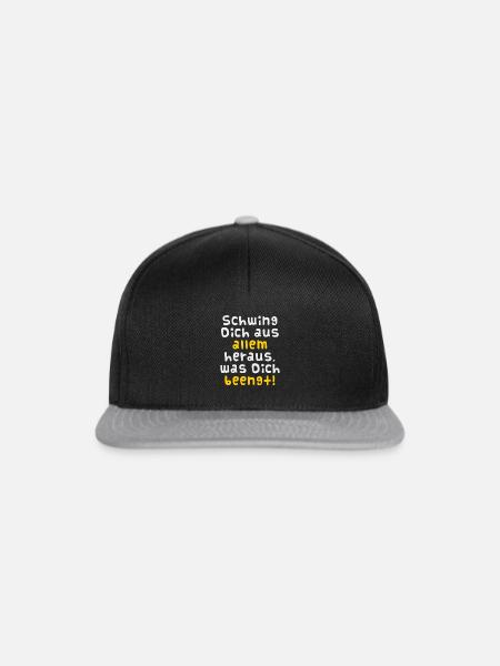 Schwinge Dich... - Snapback Cap - Schwarz/Grau