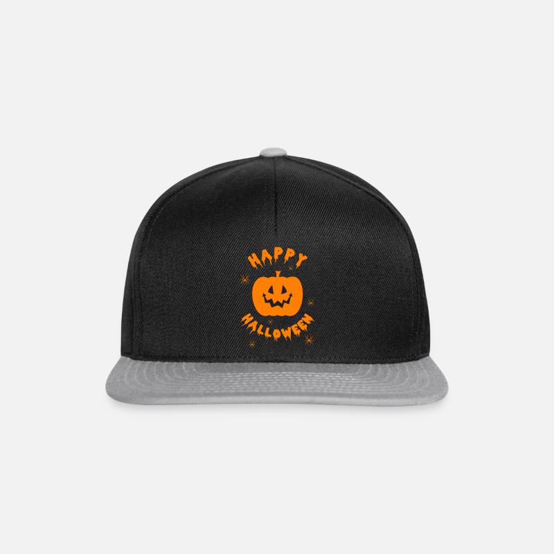 Pumpkin head - Snapback Cap - black/grey