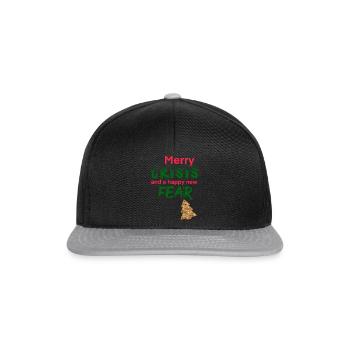 Merry Crisis and a happy new Fear - Snapback Cap - Schwarz/Grau - Vorne