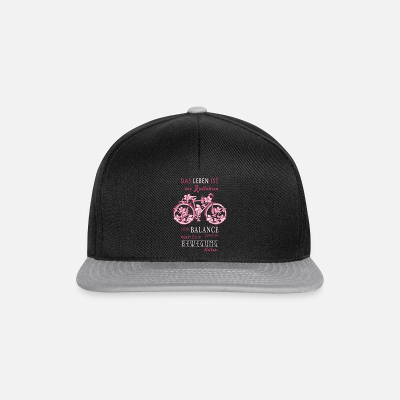 La vie est comme le vélo - Casquette snapback - noir/gris