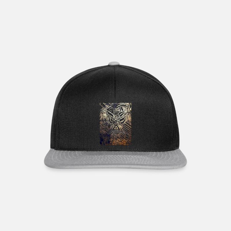 Impression géométrique - Casquette snapback - noir/gris