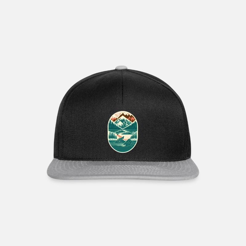 Nature & Mountains - Snapback Cap - black/grey