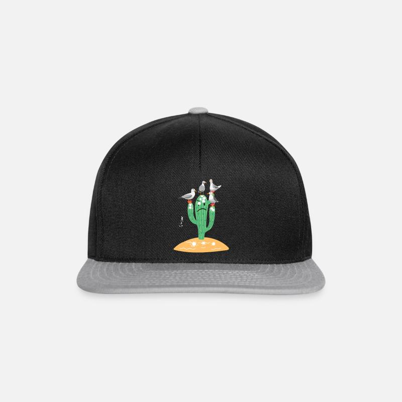 Kaktus mit Möwenschiss - Snapback Cap - Schwarz/Grau