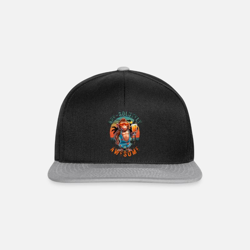 Ape-solutely Awesome - Absolut großartig - Snapback Cap - Schwarz/Grau