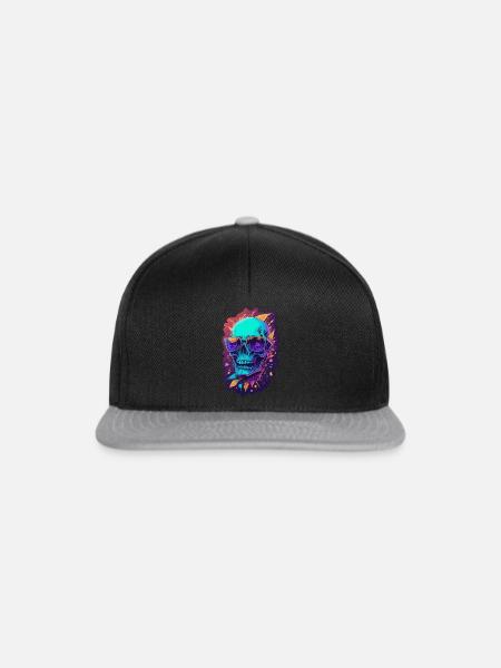 Punkskull - Snapback Cap - Schwarz/Grau