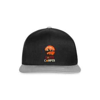 Happy camping - Snapback Cap - black/grey - Front