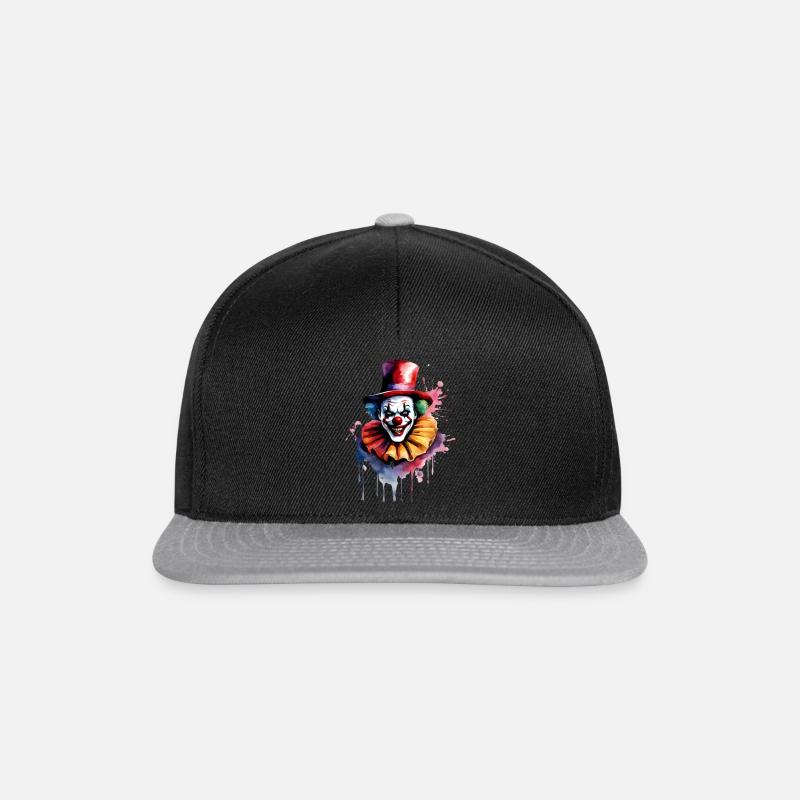 Halloween-Clown - Snapback Cap - Schwarz/Grau