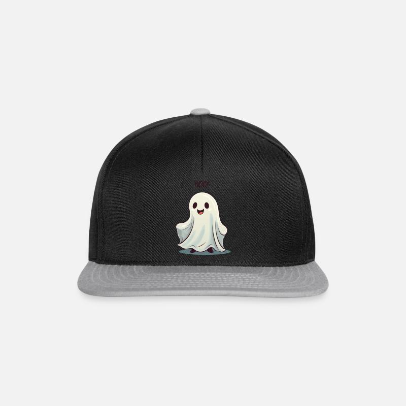 Halloween Geist Gespenst Herbst Design - Snapback Cap - Schwarz/Grau
