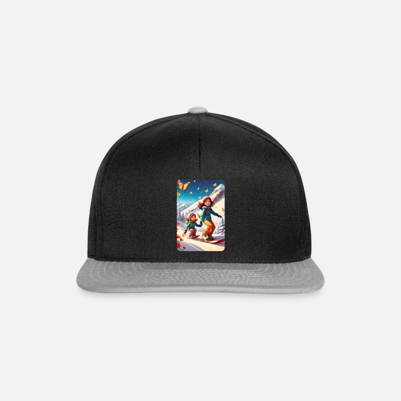 personalized design mother's gift - Snapback Cap - black/grey