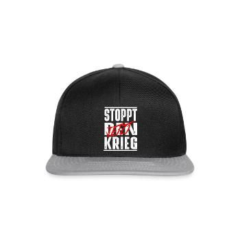 Frieden schaffen - Snapback Cap - Schwarz/Grau - Vorne