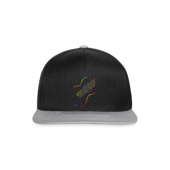Poesie Gitarre | Musik, Konzert, Musikschule - Snapback Cap - Schwarz/Grau - Vorne
