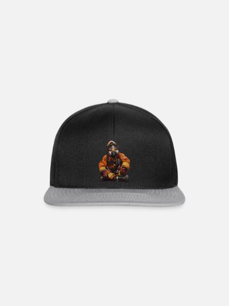 Verträumter Feuerwehrmann - Snapback Cap - Schwarz/Grau