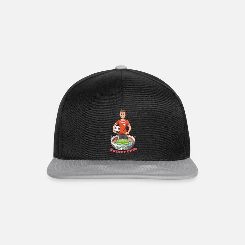 Fussballer Tim - Snapback Cap - Schwarz/Grau