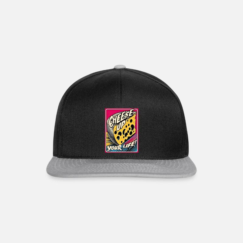 Cheese up your Life! - Snapback Cap - Schwarz/Grau