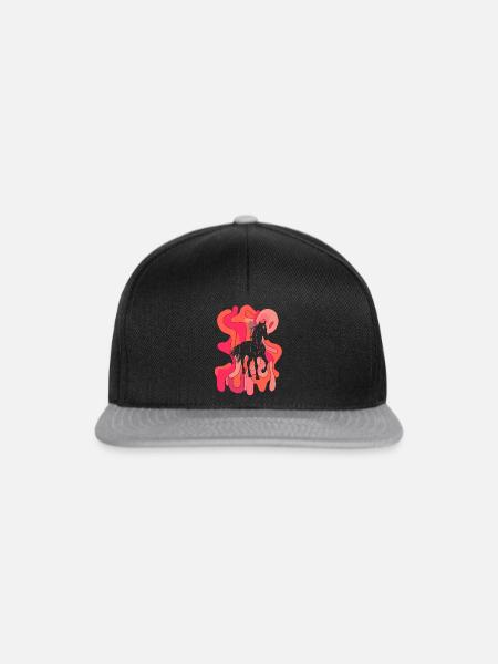 Pferde Ponyhof - Snapback Cap - Schwarz/Grau
