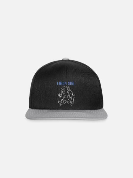 Sternzeichen Waage - Snapback Cap - Schwarz/Grau