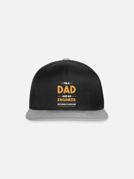 Bau Ingenieur Baustelle Bauarbeiter - Snapback Cap - Schwarz/Grau