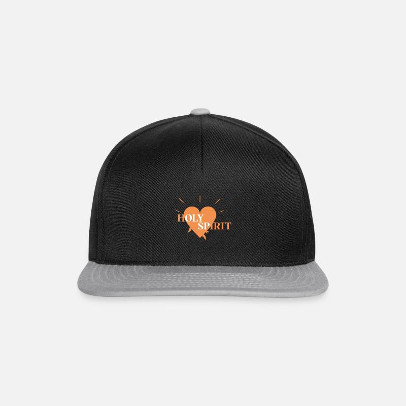 Heiliger Geist Herz - Snapback Cap - Schwarz/Grau