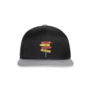Life is travel enjoy - Casquette snapback - noir/gris - Devant