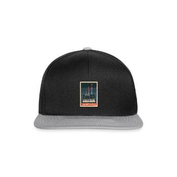Vintage Sowjetischer Synthesizer - Analoges UdSSR-Design - Snapback Cap - Schwarz/Grau - Vorne