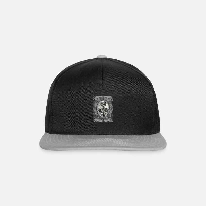 Vintage Okkult Der Tod Tarot Karte - Satan - Snapback Cap - Schwarz/Grau
