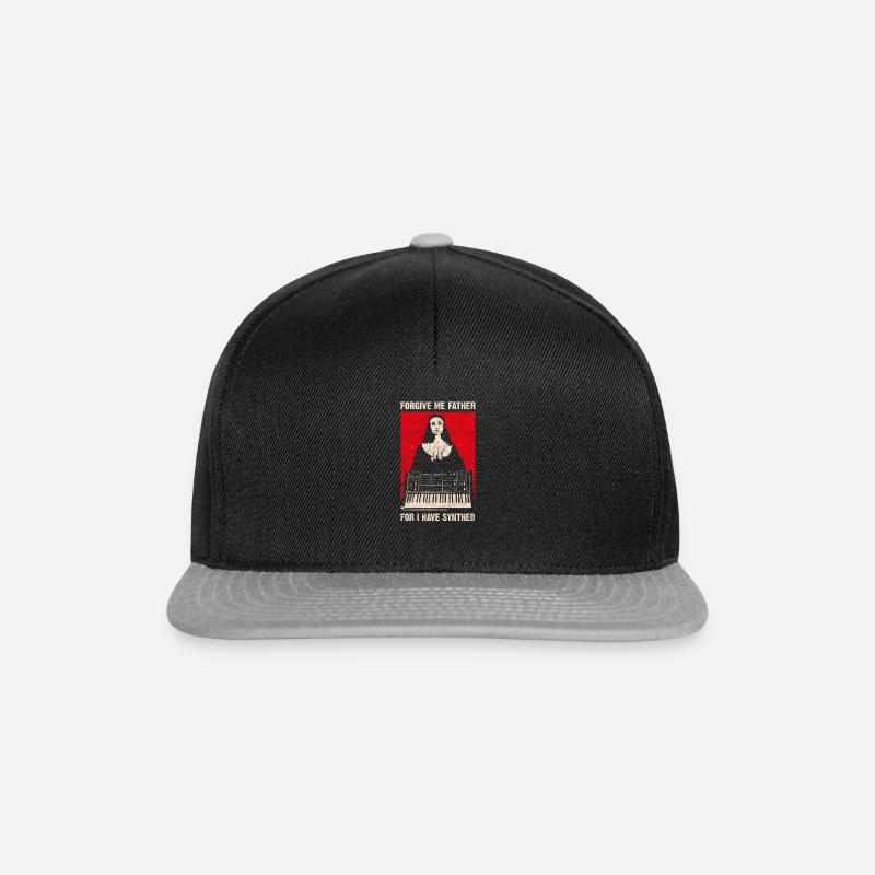 Synthed Vintage Synthesizer Analog Synth Retro - Snapback Cap - Schwarz/Grau