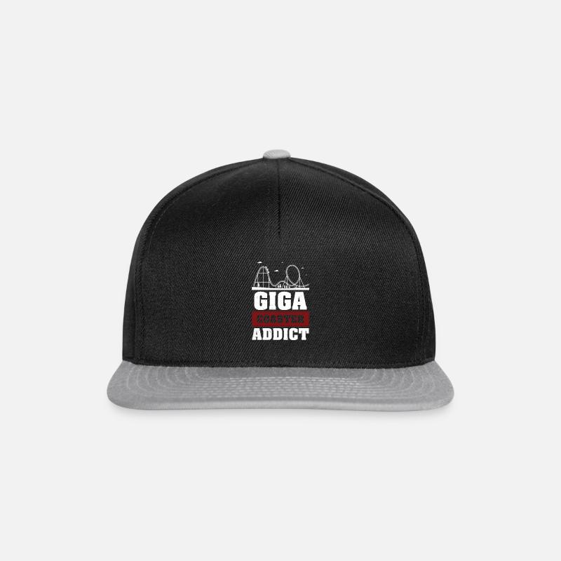 Giga Coaster Addict Roller Coaster Amusement Park - Snapback Cap - black/grey