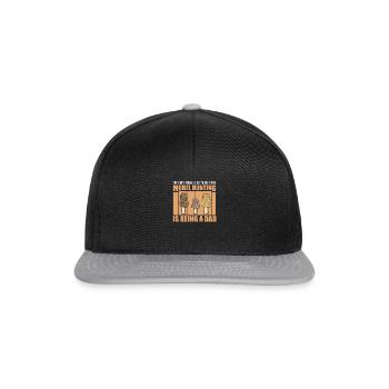 Essbarer Pilz, Jagd für einen Mycologist Morel - Snapback Cap - Schwarz/Grau - Vorne