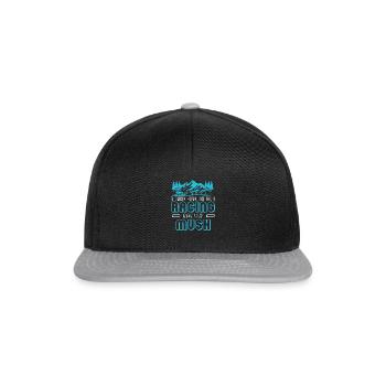 J'aime les courses de chiens de traîneau vraiment - Casquette snapback - noir/gris - Devant