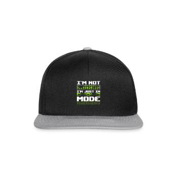 Nicht faul im Debug-Modus Algorithmus-Programmiercode - Snapback Cap - Schwarz/Grau - Vorne