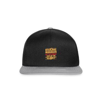 Regional Manager All the stress Funny job - Snapback Cap - black/grey - Front