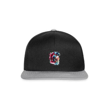 Gladiateur squelette spartiate - Casquette snapback - noir/gris - Devant