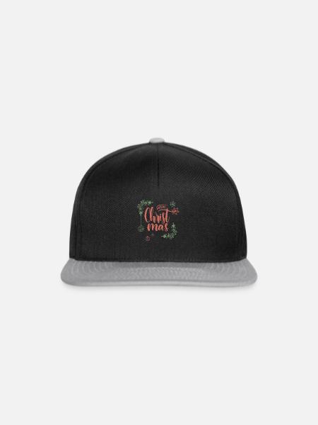 Glocken Schmuck Christmas Schneeflocken Weihnacht - Snapback Cap - Schwarz/Grau