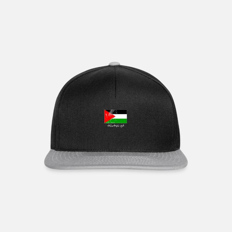 Free Palestine - Snapback Cap - black/grey