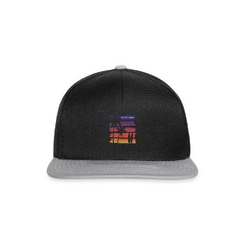 Cooler San Luis Obispo California Surfing Fan Beach - Snapback Cap - Schwarz/Grau - Vorne