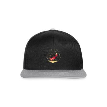 Renard dans la neige - Casquette snapback - noir/gris - Devant