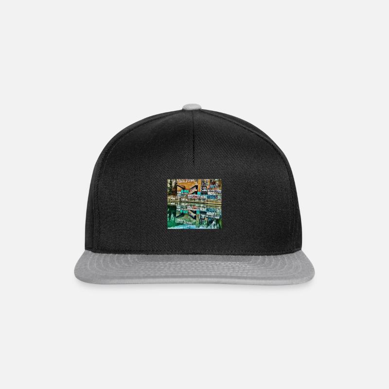 Graffiti art Hamburg - Snapback Cap - Schwarz/Grau