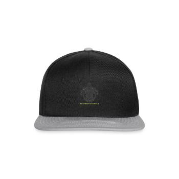 Vegan gym Tshirt - Snapback Cap - Schwarz/Grau - Vorne