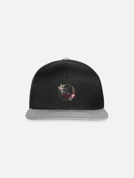 French Bulldog - Snapback Cap - Schwarz/Grau