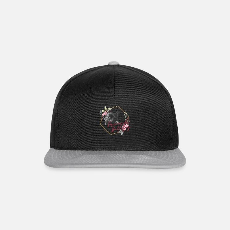 Français Bouledogue - Casquette snapback - noir/gris