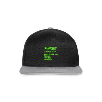 Drôle Hungry Definition Fungry Fucking affamé - Casquette snapback - noir/gris - Devant