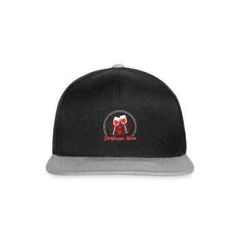 Wein Weinliebhaber Weintrinker Weinfest Geschenk - Snapback Cap - Schwarz/Grau - Vorne