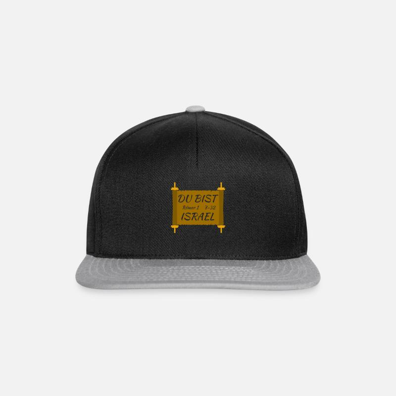 Du Bist Israel - Snapback Cap - Schwarz/Grau