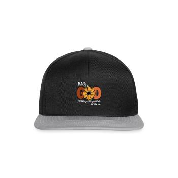 Church Religion Catholic Catholic Jesus Christ - Snapback Cap - black/grey - Front
