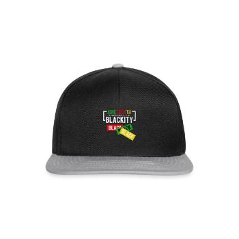 Vintage Juneteenth I'm black every day, but - Snapback Cap - black/grey - Front