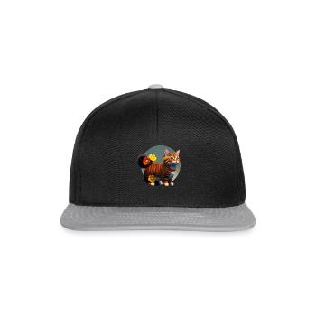 Blumige Schönheit - Snapback Cap - Schwarz/Grau - Vorne
