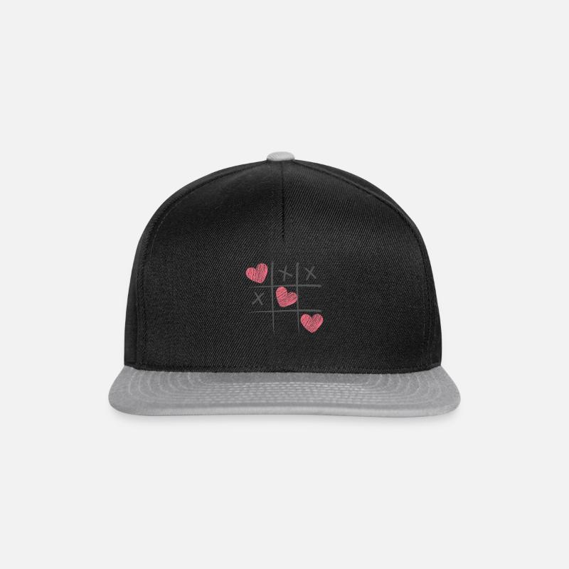 Herz - Snapback Cap - Schwarz/Grau
